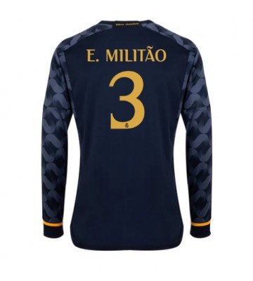 Maillot de foot Real Madrid Eder Militao #3 Extérieur 2023-24 Manche Longue
